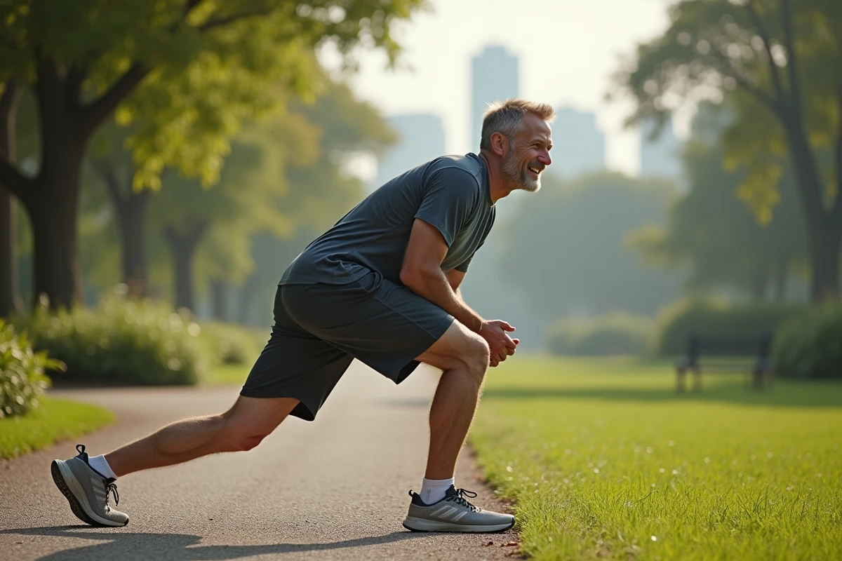 Homme en tenue de sport faisant une pause lors d