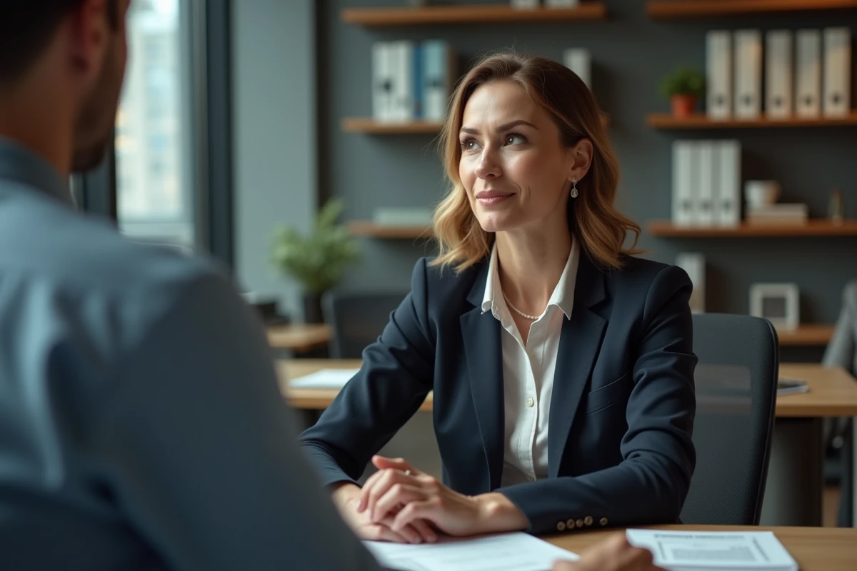 Femme attentive lors d